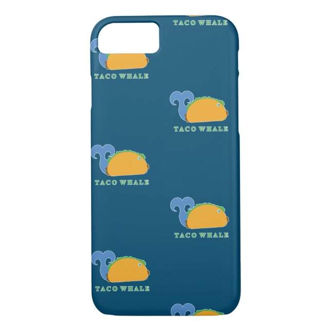 Pattern Taco Whale Cartoon Character Case-Mate iPhone Case (Back)
