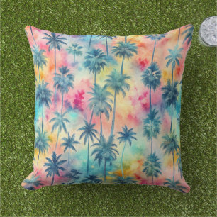 Pattern Tie Dye Palms Cushion