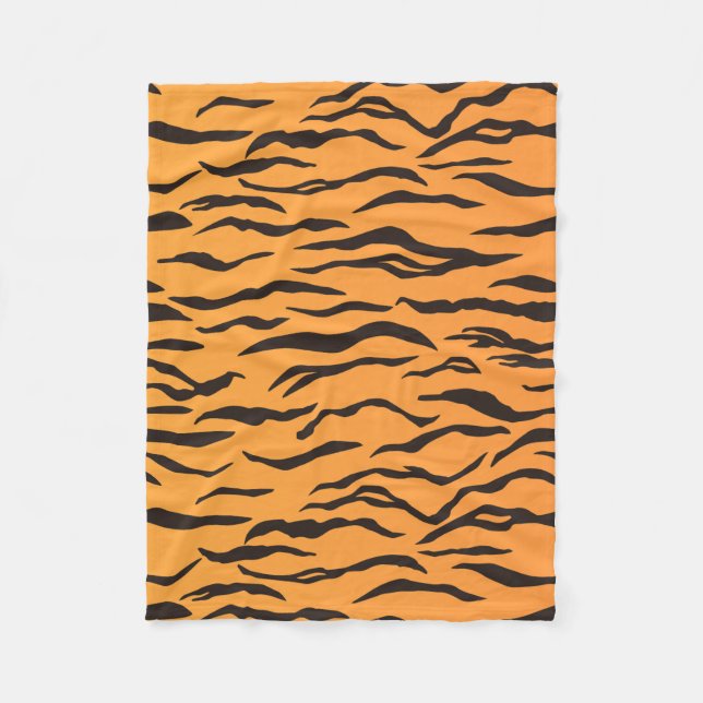 Pattern Tiger Skin Stripes Fleece Blanket (Front)