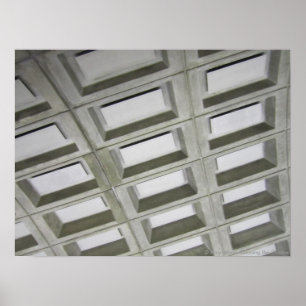 Pattern tile ceiling poster