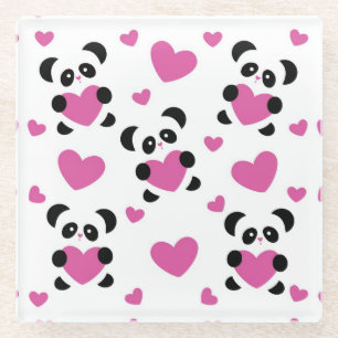Pattern to the Day of Love Glass Coaster
