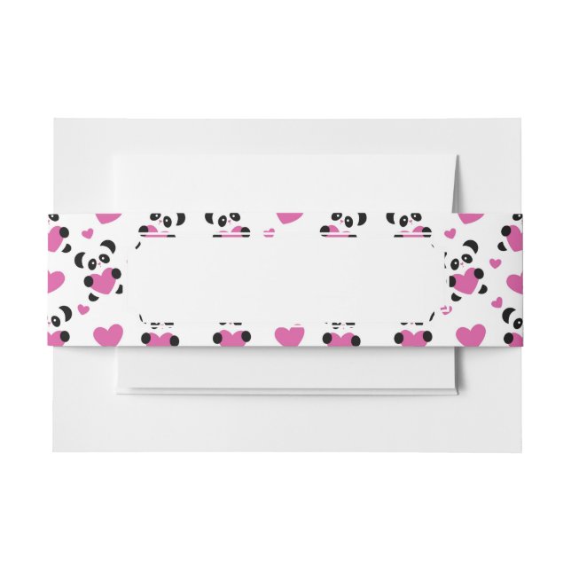 Pattern to the Day of Love Invitation Belly Band (Front Example)