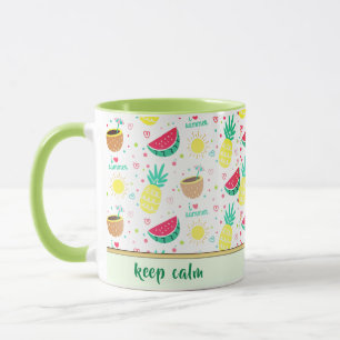 Pattern Tropical Colored Fruits Coffee Mug