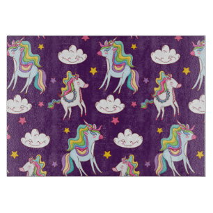 Pattern Unicorn Funny Magic Horse Cutting Board