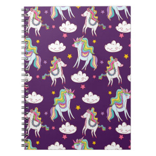 Pattern Unicorn Funny Magic Horse Notebook