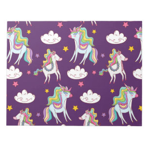 Pattern Unicorn Funny Magic Horse Notepad