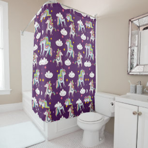 Pattern Unicorn Funny Magic Horse        Shower Curtain
