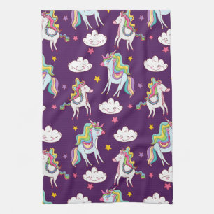 Pattern Unicorn Funny Magic Horse Tea Towel