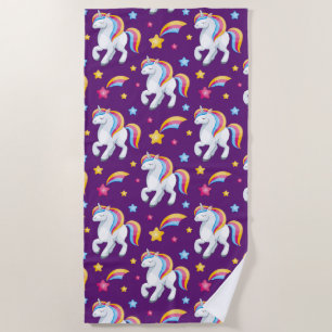 Pattern Unicorn Magic Horse Cute Beach Towel