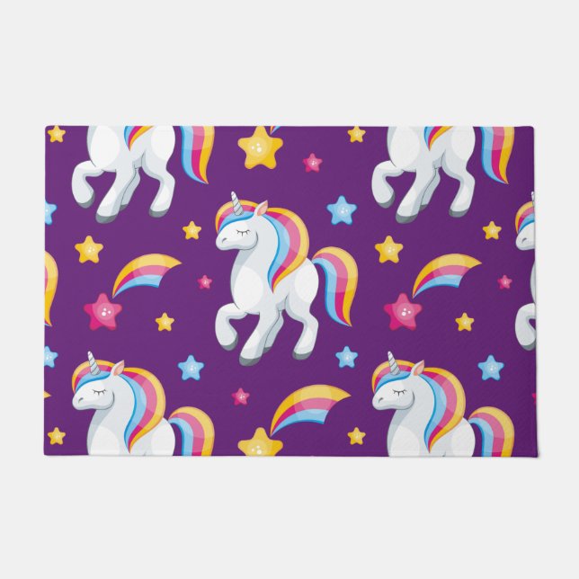 Pattern Unicorn Magic Horse Cute    Doormat (Front)