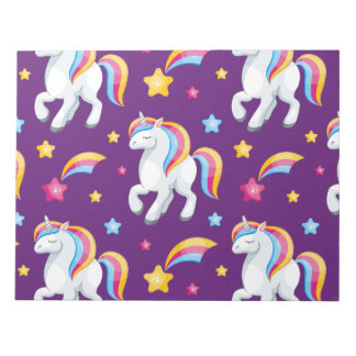 Pattern Unicorn Magic Horse Cute Notepad