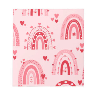 Pattern Valentine 2023 Background With Heart Love  Notepad