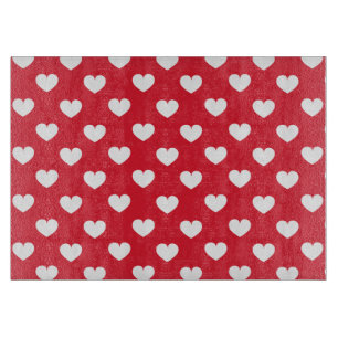 Pattern Valentine Background With Hearts Love Cutting Board