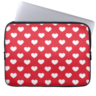 Pattern Valentine Background With Hearts Love Laptop Sleeve