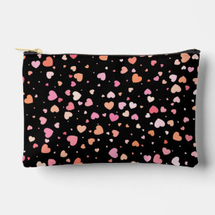 Pattern Valentine`s 2023 Background With Heart     Accessory Pouch