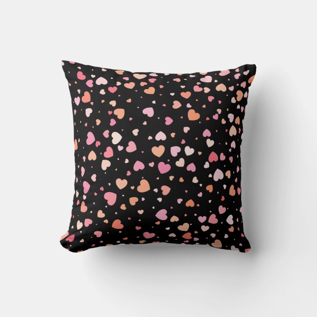 Pattern Valentine`s 2024 Background With Heart     Cushion (Front)