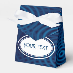 Pattern - water ripples dark blue + your text favour box