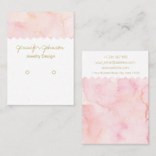 Pattern Watercolor Earring Holder Display Card