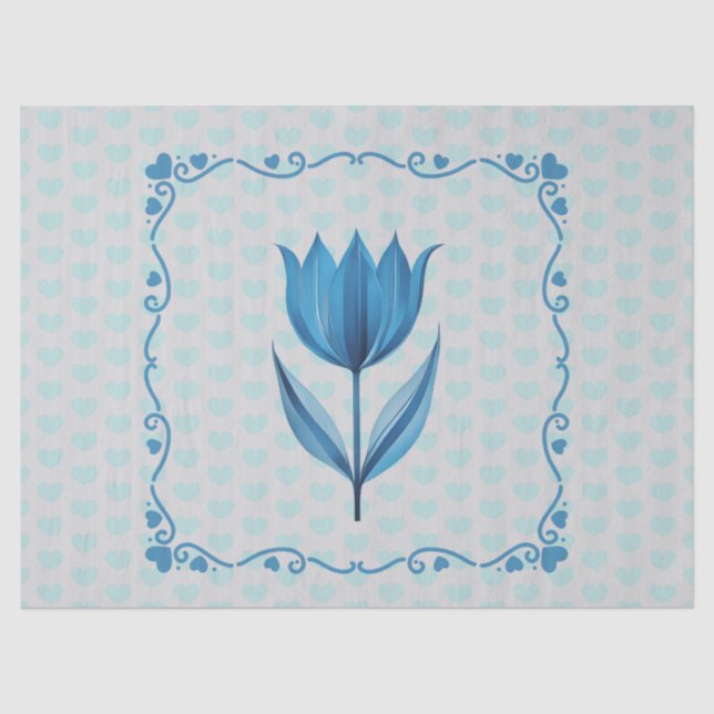 Pattern with a Blue Tissue Paper  (Front)