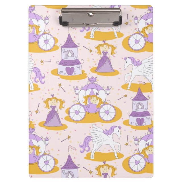 pattern with a princess clipboard (Front)