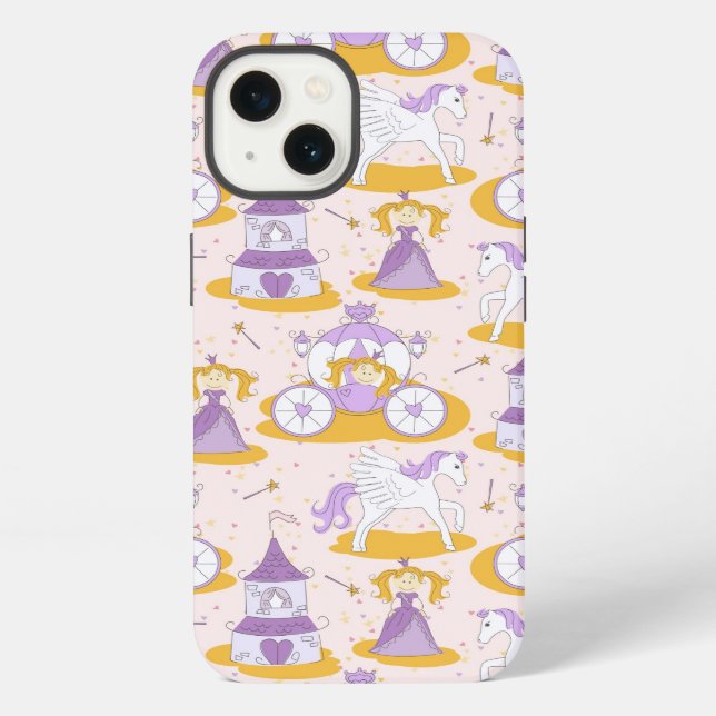 pattern with a princess iPhone case (Back)