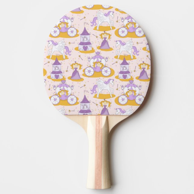 pattern with a princess ping pong paddle (Front)