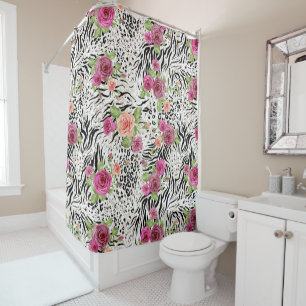 Pattern With Animal Prints Shower Curtain