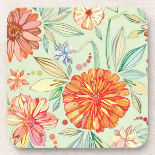 Pattern with asters coaster