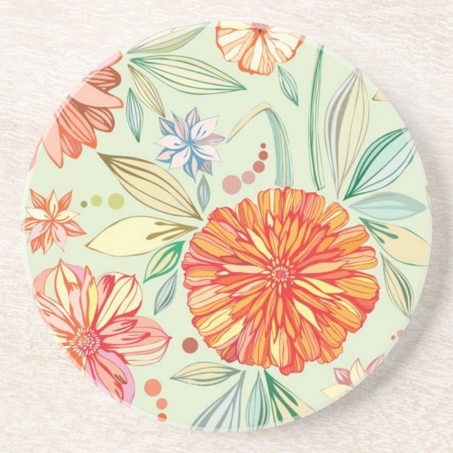 Pattern with asters coaster (Front)