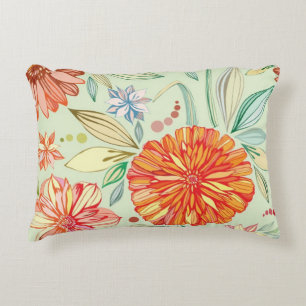 Pattern with asters decorative cushion