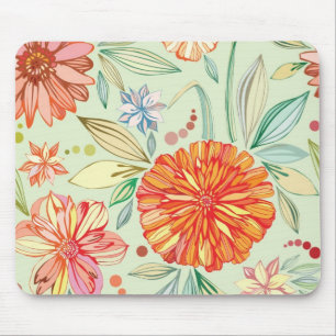 Pattern with asters mouse pad