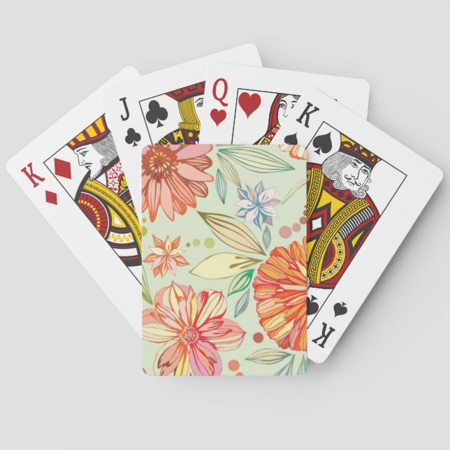 Pattern with asters playing cards (Back)