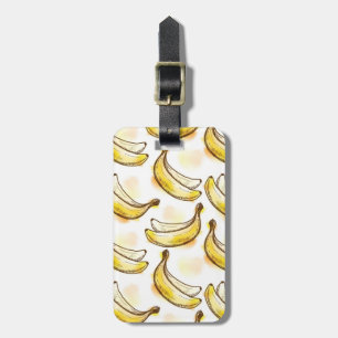 Pattern with banana luggage tag