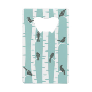 Pattern with birds and trees