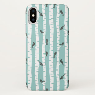 Pattern with birds and trees Case-Mate iPhone case