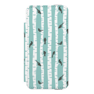 Pattern with birds and trees incipio watson™ iPhone 5 wallet case