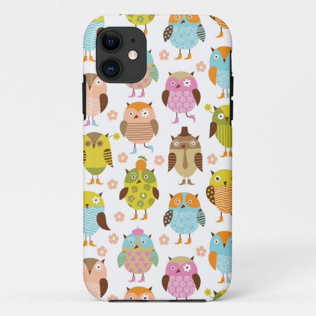 pattern with birds Case-Mate iPhone case (Back)