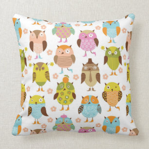 pattern with birds cushion