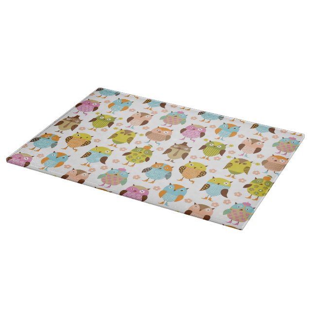 pattern with birds cutting board (Corner)