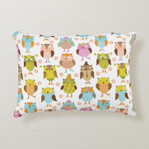 pattern with birds decorative cushion