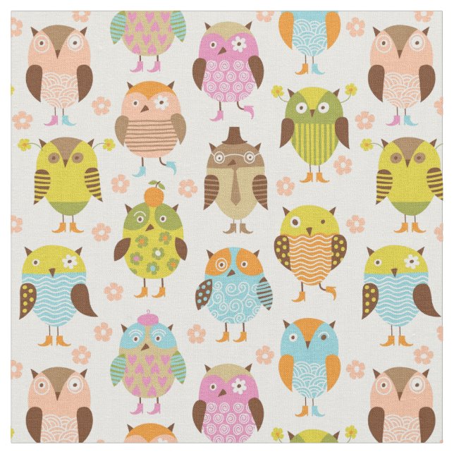 pattern with birds fabric (Close Up)