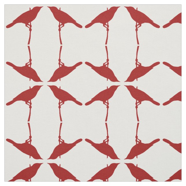 Pattern With Birds Fabric (Swatch)