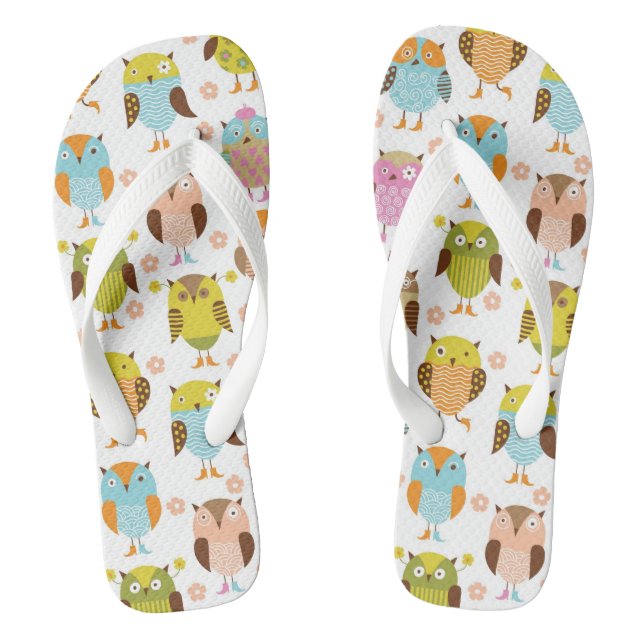 pattern with birds jandals (Footbed)