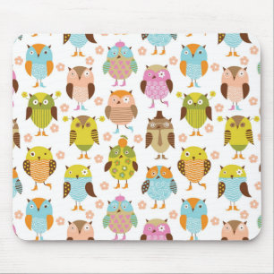 pattern with birds mouse pad