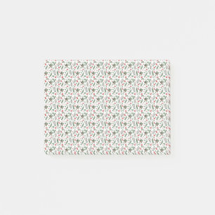 Pattern with branches and Christmas berries Post-it Notes