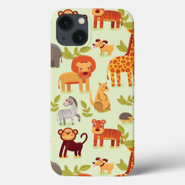 Pattern With Cartoon Animals Case-Mate iPhone Case (Back)