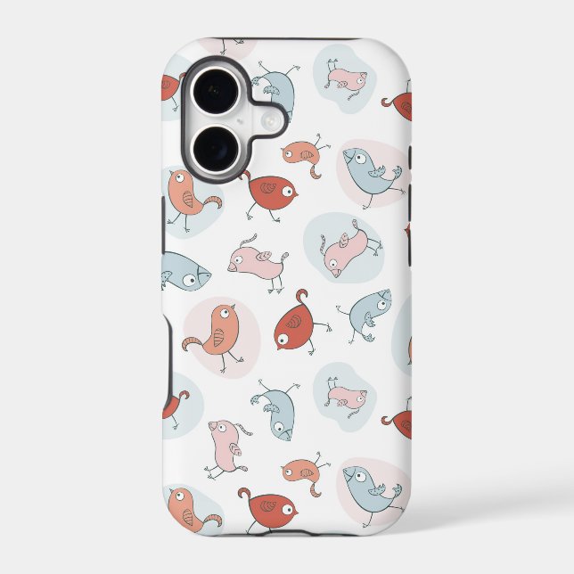 pattern with cartoon birds (Back)