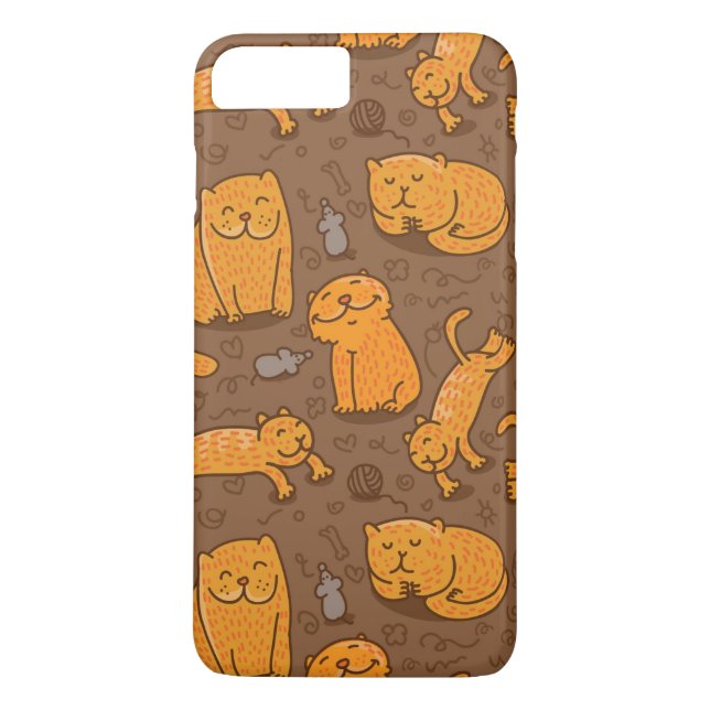 Pattern With Cats Case-Mate iPhone Case (Back)