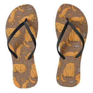 Pattern With Cats Jandals