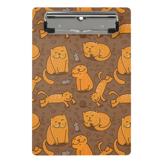 Pattern With Cats Mini Clipboard (Front)